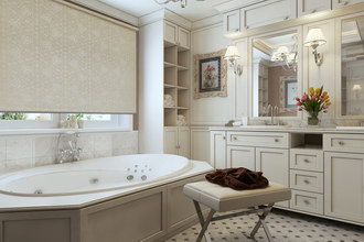 Рольшторы Премиум Макси Metallic Print светло-бежевый